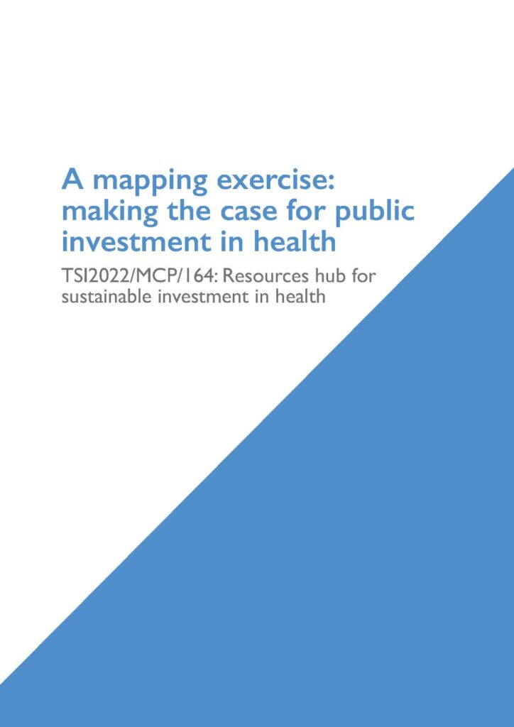 Cover of A mapping exercise: making the case for public investment in health